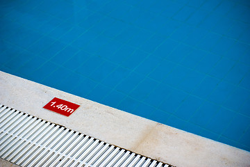 Image showing Pool depth sign