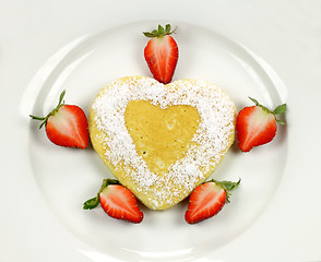 Image showing Heart Shaped Pancake