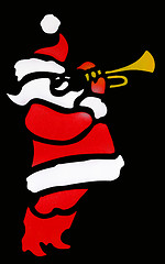 Image showing Santa with Trumpet