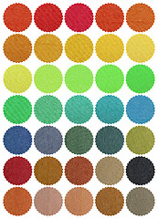 Image showing Textile color chart