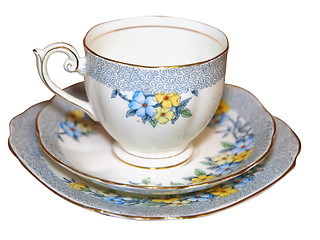 Image showing Antique Cup Saucer and Plate