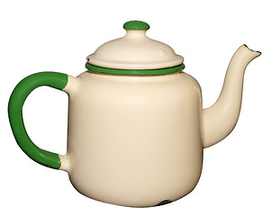 Image showing Old Enamel Teapot