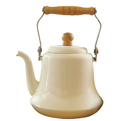 Image showing Antique Enamel Kettle 