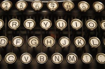 Image showing Antique Typewriter Keys