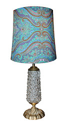 Image showing Antique Lamp with Glass Base 