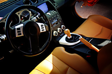 Image showing Modern sport car interior