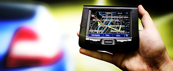 Image showing Gps in a man hand.