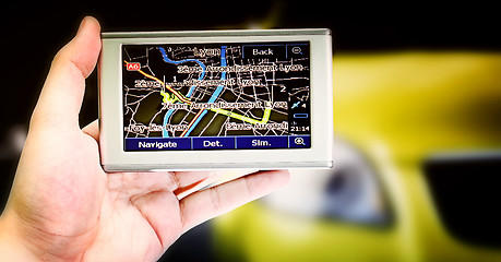 Image showing Gps in a man hand.