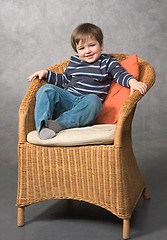 Image showing Boy in the armchair