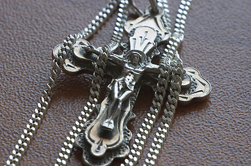 Image showing Silver pendant crucifix