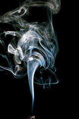Image showing cloud of real incense smoke