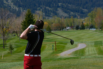 Image showing Male golfer