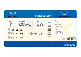 Image showing plane ticket