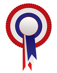 Image showing red white blue rosette awards