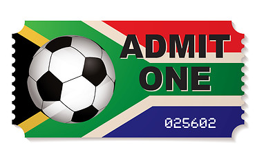 Image showing south africa football ticket