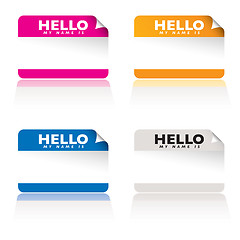 Image showing Hello my name is variation