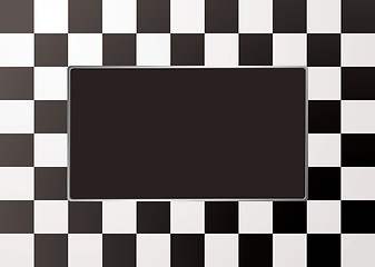 Image showing checkered mono picture frame