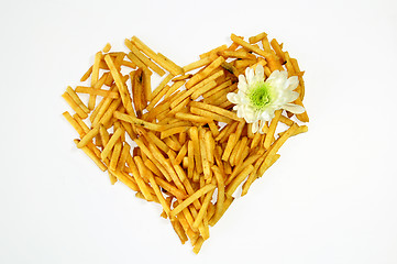 Image showing Heart of potato fries