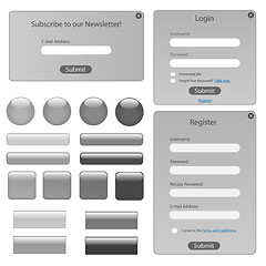 Image showing Silver Web Template