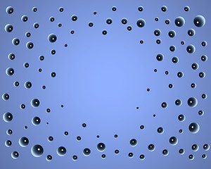 Image showing drops frame on blue