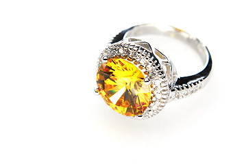Image showing Ring with orange stone