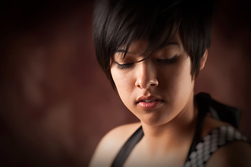 Image showing Pretty Smiling Multiethnic Young Adult Woman Portrait