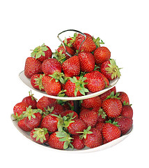 Image showing Antique Dish with  Strawberries