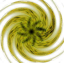 Image showing Yellow Fractal Spiral