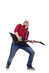 Image showing passionate guitarist 