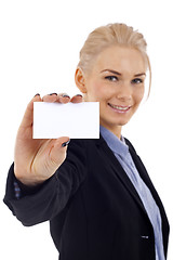 Image showing  presenting business card