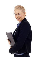 Image showing woman with clipboard