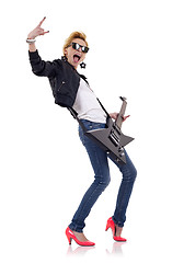 Image showing energic rock star