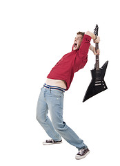 Image showing breaking a guitar