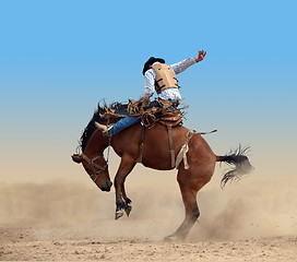 Image showing Bucking Rodeo Horse 