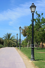 Image showing Park Lane and Lamppost