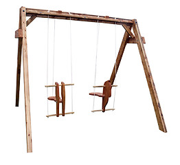 Image showing Wooden Swing Set 