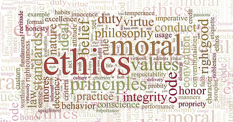 Image showing ethics and principles word cloud