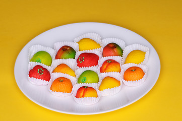 Image showing Marzipan fruits