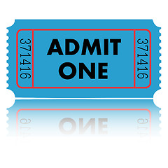 Image showing Admit One Ticket