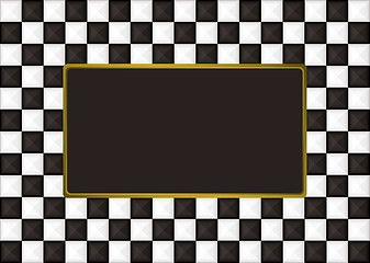 Image showing checkered oblong picture frame