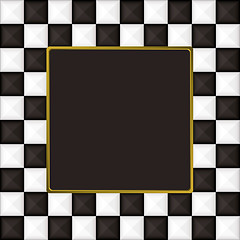 Image showing checkered square picture picture frame