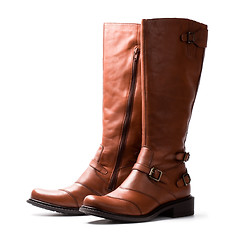 Image showing pair of brown boots