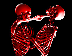 Image showing Fighting Skeletons