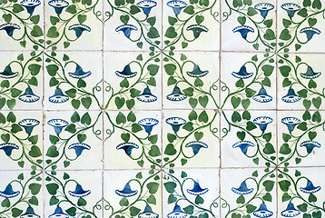 Image showing Portuguese glazed tiles 044