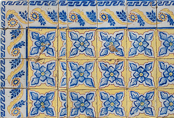 Image showing Portuguese glazed tiles 076