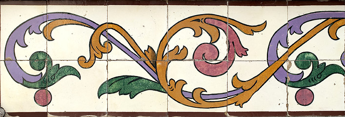 Image showing Portuguese glazed tiles 022