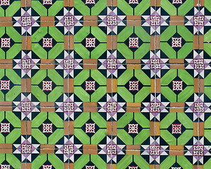 Image showing Portuguese glazed tiles 099