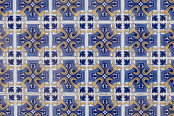 Image showing Portuguese glazed tiles 114