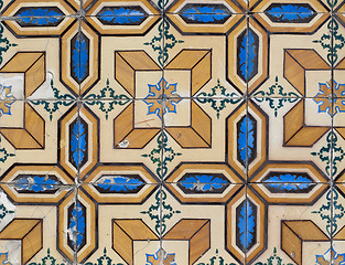 Image showing Portuguese glazed tiles 124