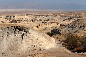 Image showing Rocky desert landscape near the Dead Sea